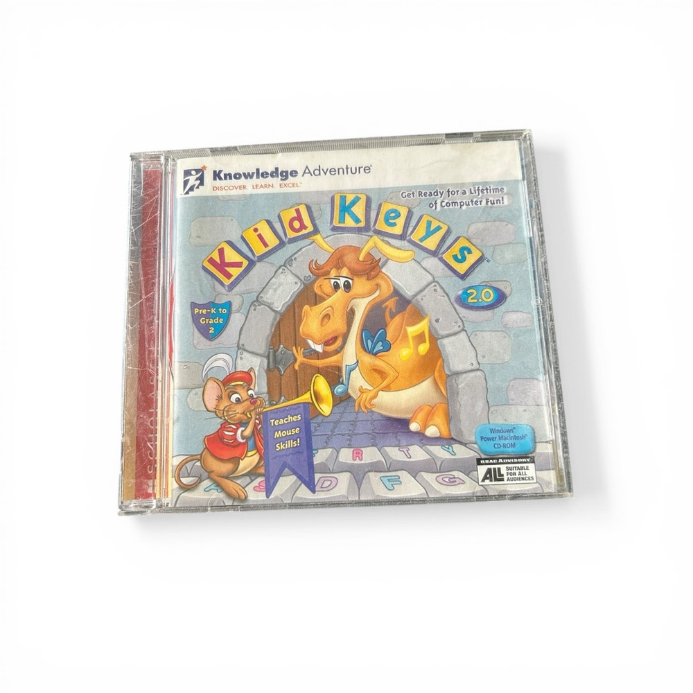 Vintage 90s Nostalgia Learning PC Games Kid Keys 2.0 Kids' Educational CD-ROM
